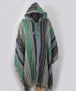 Handmade Himalayan Gheri Cotton poncho Normal Quality - Mexican Colourful Boho Festival Hippie Baja Outdoor Clothing