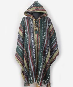 Handmade Himalayan Gheri Cotton poncho Normal Quality - Mexican Colourful Boho Festival Hippie Baja Outdoor Clothing