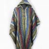Handmade Himalayan Gheri Cotton poncho Normal Quality - Mexican Colourful Boho Festival Hippie Baja Outdoor Clothing