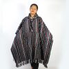 Unisex Gheri Cotton Poncho | Handwoven in the Himalayas