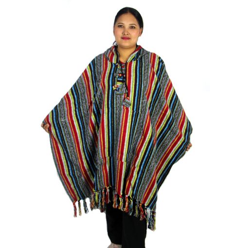 Himalayan Handcrafted Gheri Cotton Poncho for Men & Women