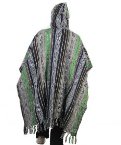 Ethical Himalayan Gheri Cotton Poncho – Handmade & Unisex