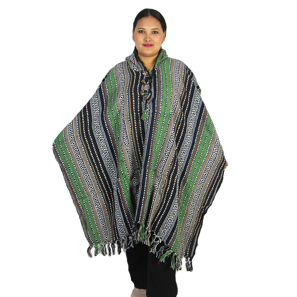 gheri-poncho-18 Ethical Himalayan Gheri Cotton Poncho – Handmade & Unisex
