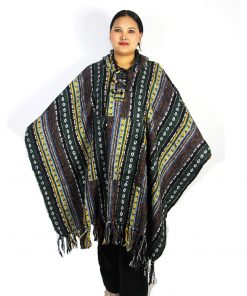 Sustainable Gheri Cotton Poncho | Handcrafted in the Himalayas