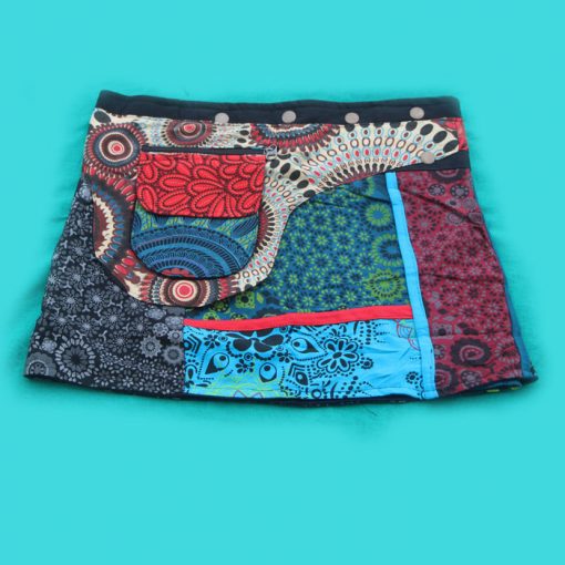 Hippie Cotton Printed Wrap Skirt