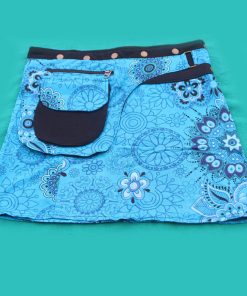 Hippie Cotton Printed Wrap Skirt