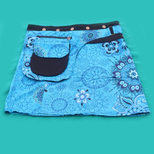 Hippie Cotton Printed Wrap Skirt