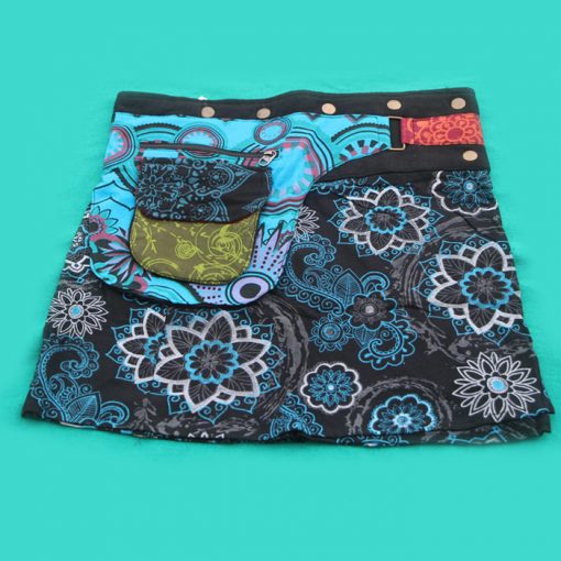 Hippie Cotton Printed Wrap Skirt