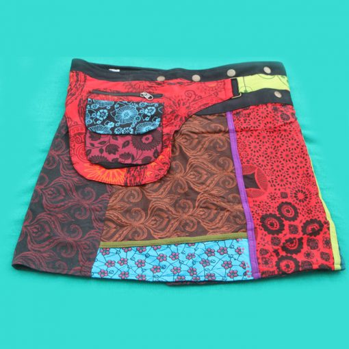 Hippie Cotton Printed Wrap Skirt