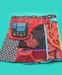 Hippie Cotton Printed Wrap Skirt