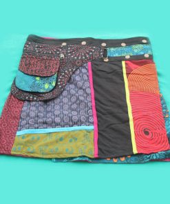 Hippie Cotton Printed Wrap Skirt