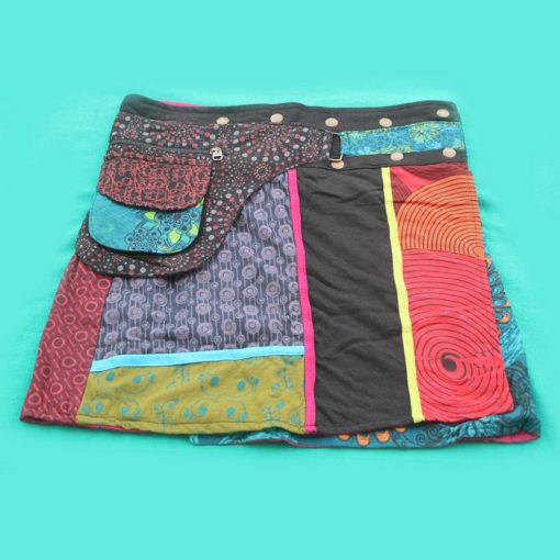 Hippie Cotton Printed Wrap Skirt