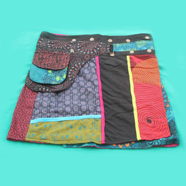Hippie Cotton Printed Wrap Skirt
