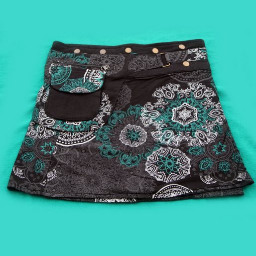 Hippie Cotton Printed Wrap Skirt