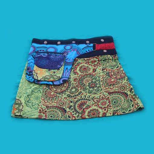 Hippie Cotton Printed Wrap Skirt