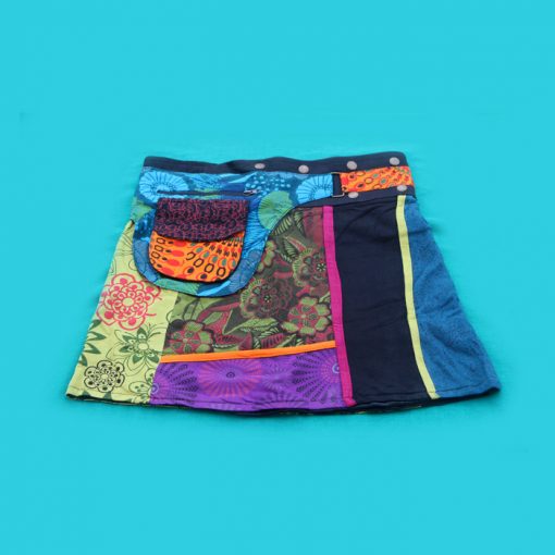 Hippie Cotton Printed Wrap Skirt