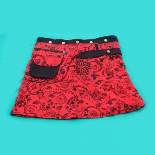 Hippie Cotton Printed Wrap Skirt