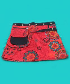 Hippie Cotton Printed Wrap Skirt