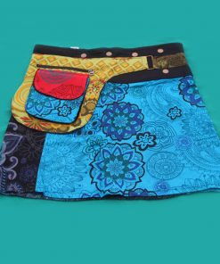 Hippie Cotton Printed Wrap Skirt