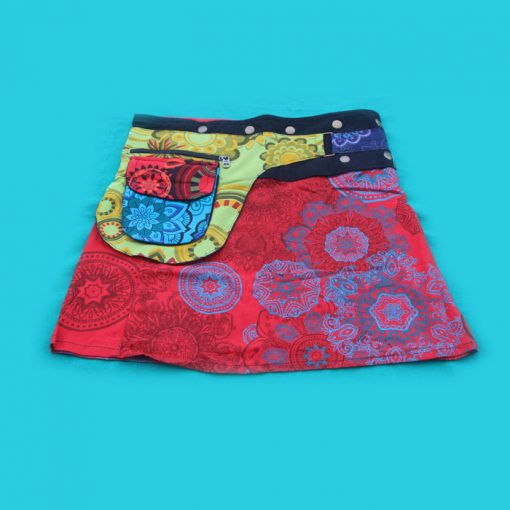 Hippie Cotton Printed Wrap Skirt
