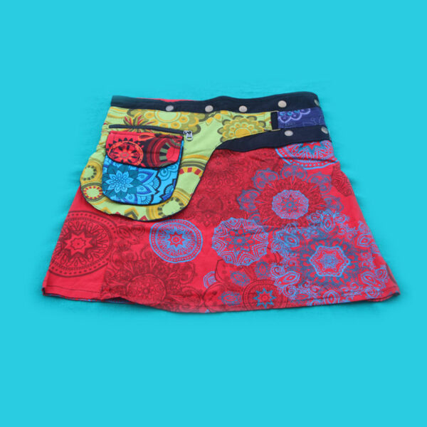 Hippie Cotton Printed Wrap Skirt