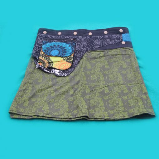 Hippie Cotton Printed Wrap Skirt