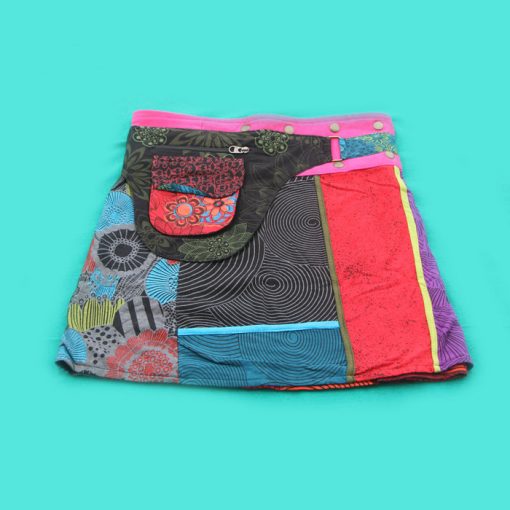 Hippie Cotton Printed Wrap Skirt