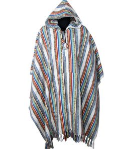 Handmade Himalayan Gheri Cotton poncho Great Quality - Mexican Colourful Boho Festival Hippie Baja Outdoor Clothing