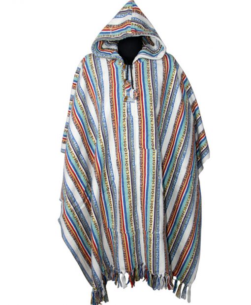Handmade Himalayan Gheri Cotton poncho Great Quality - Mexican Colourful Boho Festival Hippie Baja Outdoor Clothing