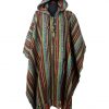 Handmade Himalayan Gheri Cotton poncho Great Quality - Mexican Colourful Boho Festival Hippie Baja Outdoor Clothing
