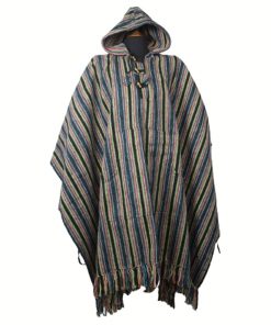Handmade Himalayan Gheri Cotton poncho Great Quality - Mexican Colourful Boho Festival Hippie Baja Outdoor Clothing