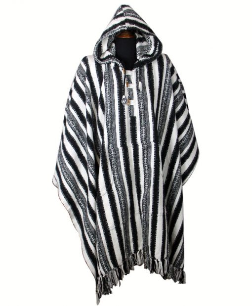 Handmade Himalayan Gheri Cotton poncho Great Quality - Mexican Colourful Boho Festival Hippie Baja Outdoor Clothing