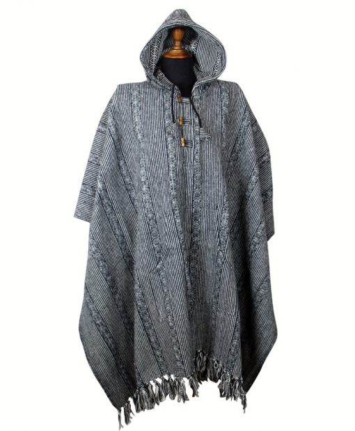 Handmade Himalayan Gheri Cotton poncho Great Quality - Mexican Colourful Boho Festival Hippie Baja Outdoor Clothing