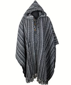 Handmade Himalayan Gheri Cotton poncho Great Quality - Mexican Colourful Boho Festival Hippie Baja Outdoor Clothing
