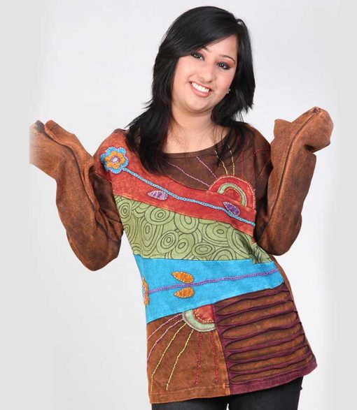 Brown Tone Full Sleeve Summer T-shirt