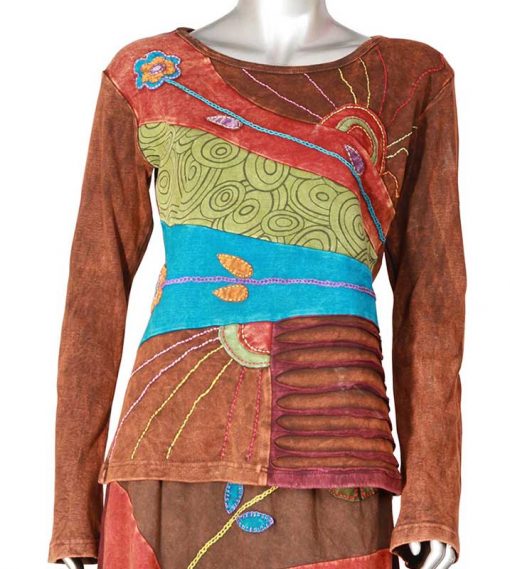 Hard Cotton Hand Embroidered long T-shirt