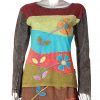 Floral Embroidered Stylish Patch Cotton T-shirt