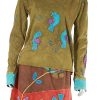 Artisanal Parrot Crushed Cozy Women T-shirt