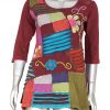 Hippie Patchwork & Embroidered Cotton T-shirt