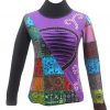 Colorful Crushed Long Sleeve Summer T-shirt