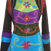 Multi Patched Crop Crushed Full Sleeve T-shirt