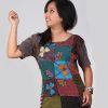 Patchwork Hippie Soft Cotton Summer Half T-shirt