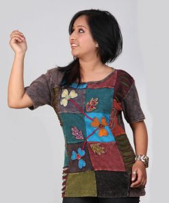 Patchwork Hippie Soft Cotton Summer Half T-shirt