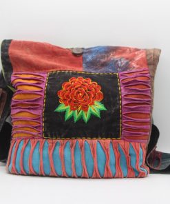 Rhododendron Embroidered Boho Shoulder Bag