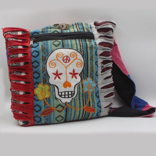 Gheri Patched Skull Crushed Women Shoulder Bag
