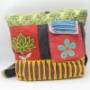 Multicolor Flower Embroidered Cotton Shoulder Bag