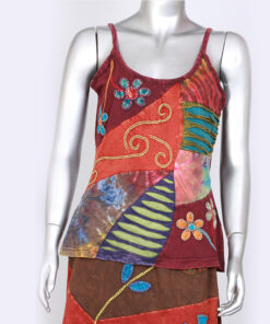 Hippie Patchwork & Embroidered Ladies Top