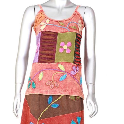 Colorful Cozy Patchwork Ladies Top