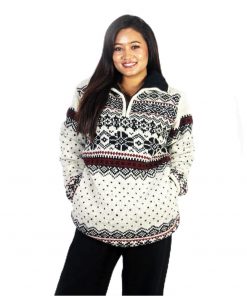 Handmade Himalayan Wool Hooded Jacket – Unisex Striped Hippie Winter Sweater from Nepal