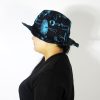 Mushroom Print Blue Tone Hemp Hat